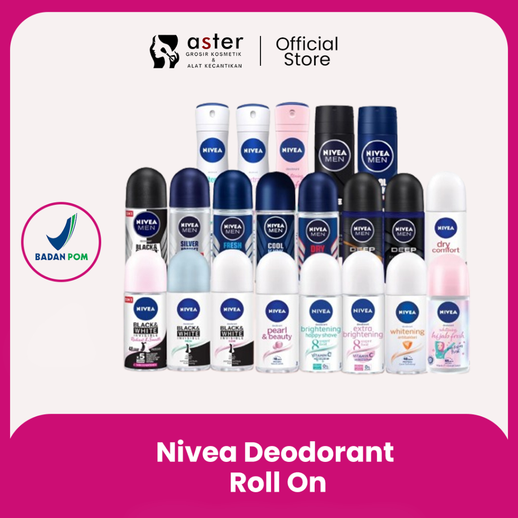 Aster Kosmetik - Nivea Deodorant Roll On - Spray