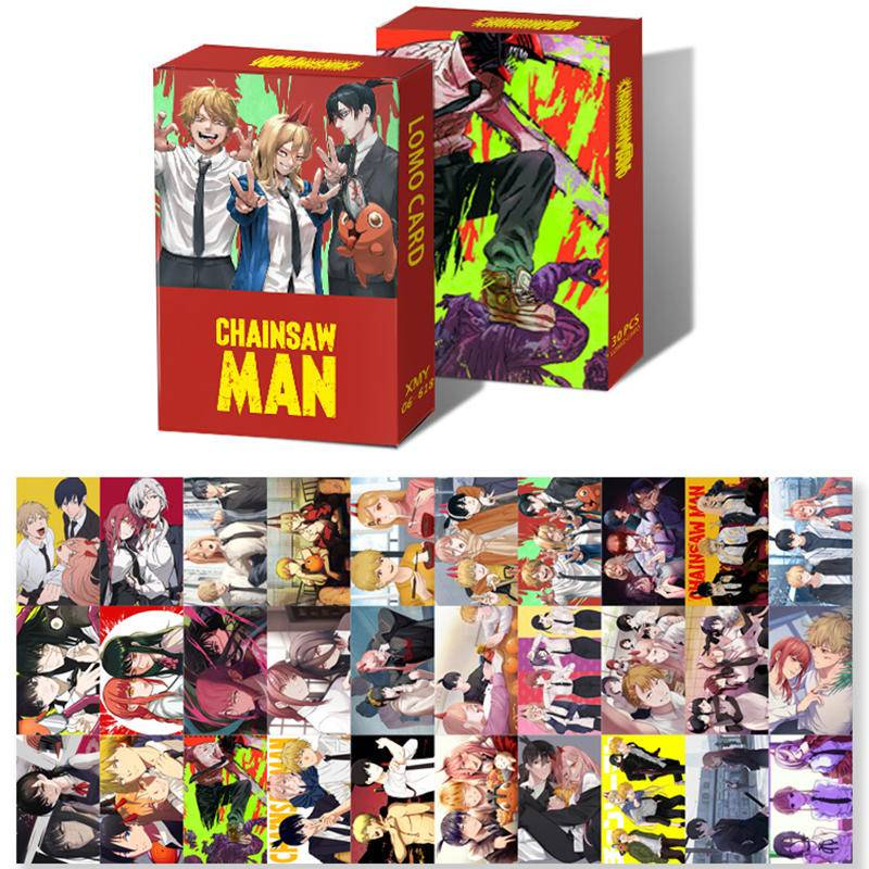 CSM003 – Lomo card kartu koleksi Chainsaw Man Anime Cosplay Jepang