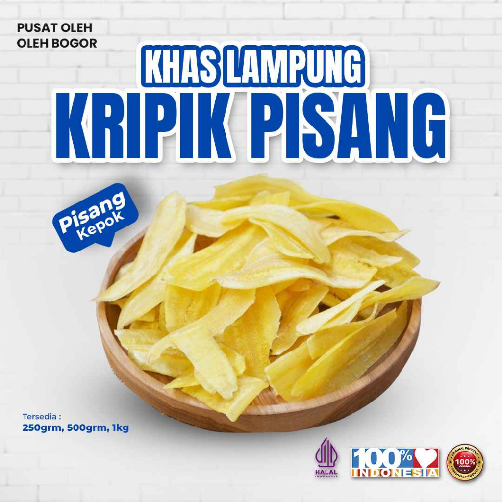 

Kripik Pisang Khas Lampung | Kripik Pisang Kepok Asin, Renyah dan Gurih 250gram , 500gram, 1kg