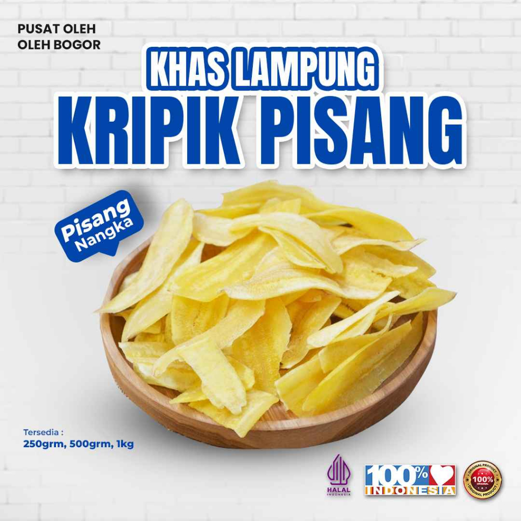 

Kripik Pisang Khas Lampung | Kripik Pisang Nangka Asin, Gurih & Renyah 250gram, 500gram, 1kg