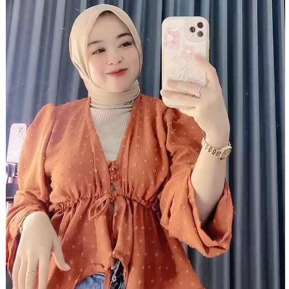 BLOUSE URAGIRI KAYLA ATASAN WANITA WRAP IKAT | PAMELA TOP ZURA BLOUSE KAILA OUTER URAGIRI