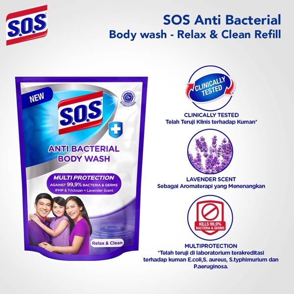 SOS Antibacterial Pouch Body Wash 430 mL_Cerianti
