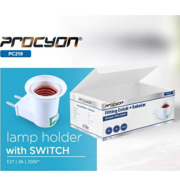 Fitting Colok Saklar Switch Procyon On Premium E27 Lamp Holder