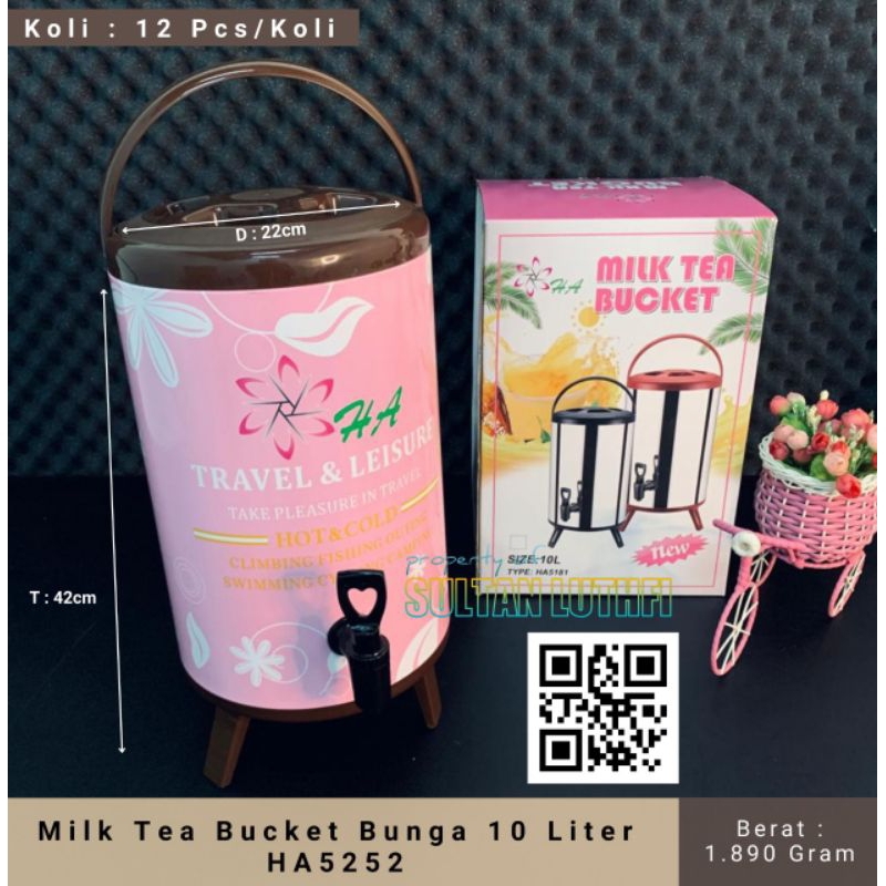 Milk Tea Bucket Dispenser Bunga 10 Liter HA5252/HA5181