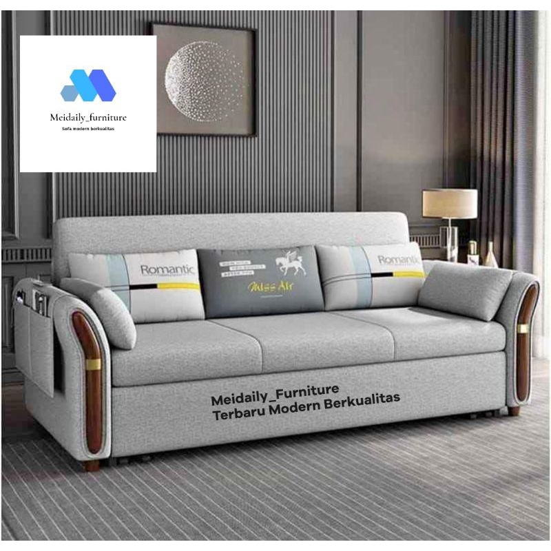 Sofa bed minimalis ruang tamu / sofa lipet multifungsi terbaru 2023 / Kasur lipet modern ruang TV / 