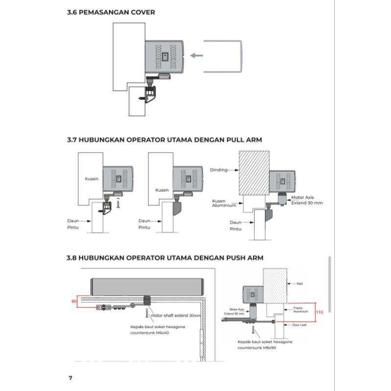 Door Closer Automatic Dekkson DCA - 100 NA maksimal beban pintu 100kg