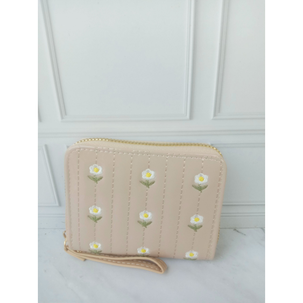 Dompet Resleting Satu Kecil Kotak Dompet Koin Bahan Kulit Sintetis Wanita #2456