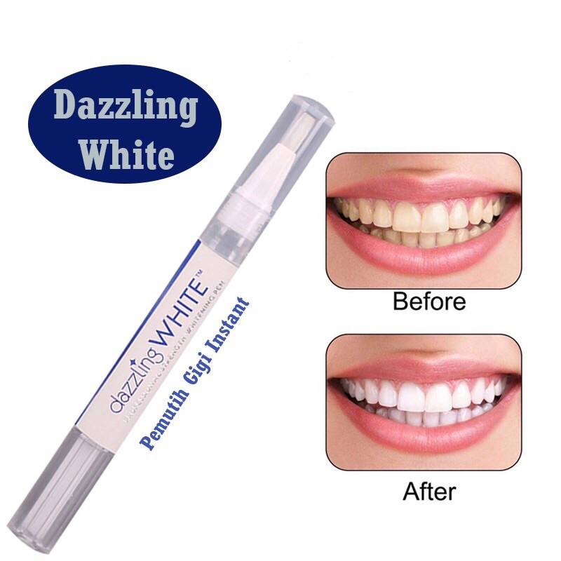 Pemutih Gigi merk Dazzling White Instant Whitening Pen Profesional Strength Whitening Pen Isi: 2.0 gram