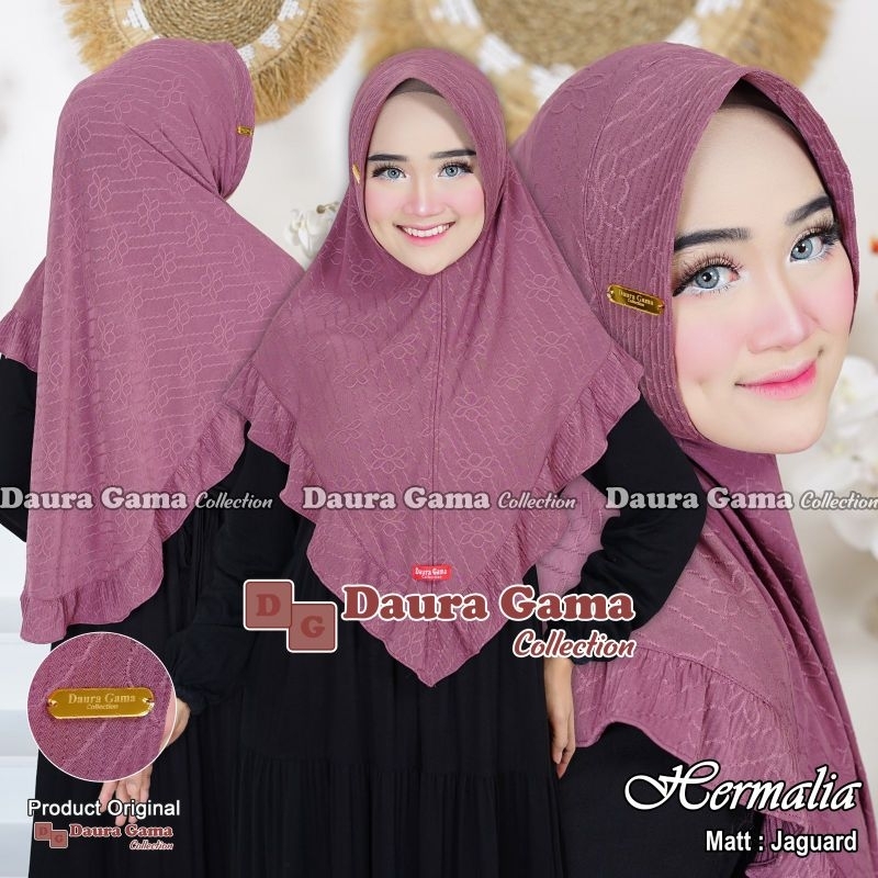 [Ori Dauragama] HERMALIA••hijab instan pet rempel••hijab instan jersey jaguuar