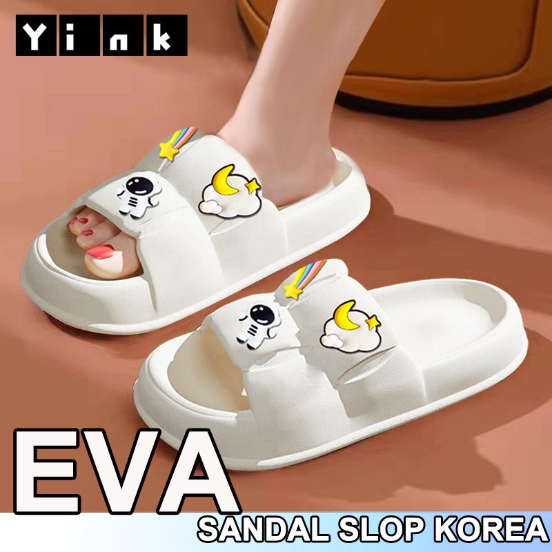 Yink Sandal Jelly Wanita Import Sendal Wanita Terbaru 2022 Sepatu Sandal Wanita Korean Style Sandal Rumah Murah Elastic Empuk EVA