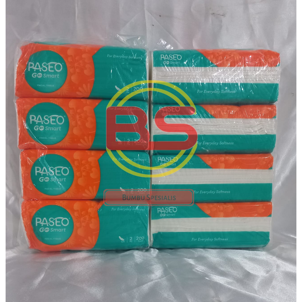 Tissue Tisu Paseo 200 Sheet isi 4 Pack Banded