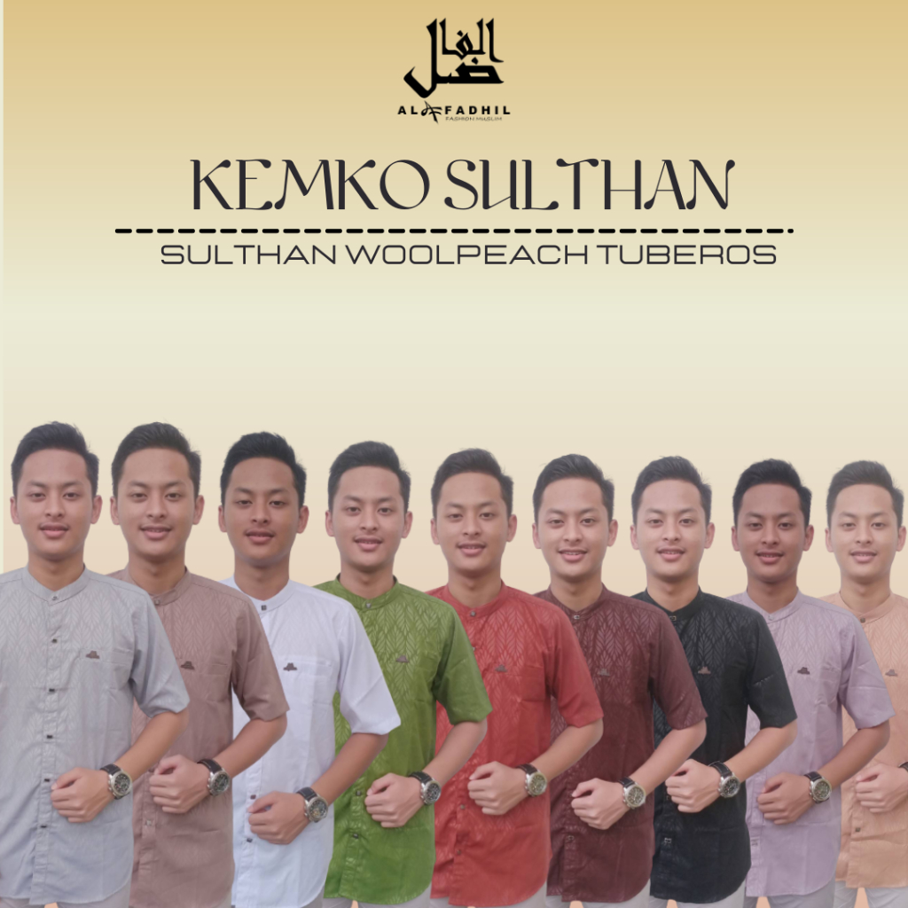 Al Fadhil Kemeja Koko Sultan Tuberos Lengan Pendek
