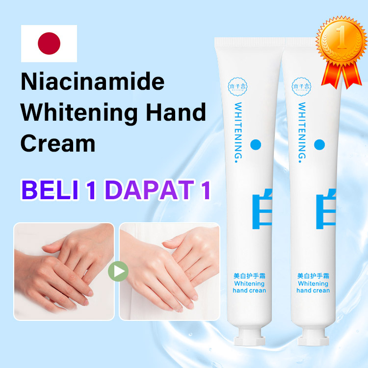 Jepang Mengimpor Niacinamide Whitening Hand Cream - Meringankan presipitasi melanin, melembabkan dan melembabkan, memutihkan dan mencerahkan - Untuk buku-buku jari, siku, lutut, pergelangan kaki, dll.