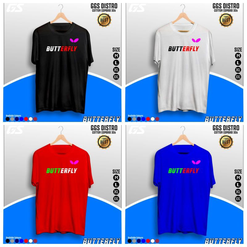 Cod baju lengan pendek Bahan katun combed Kaos BTF olahraga tenis meja pingpong termurah