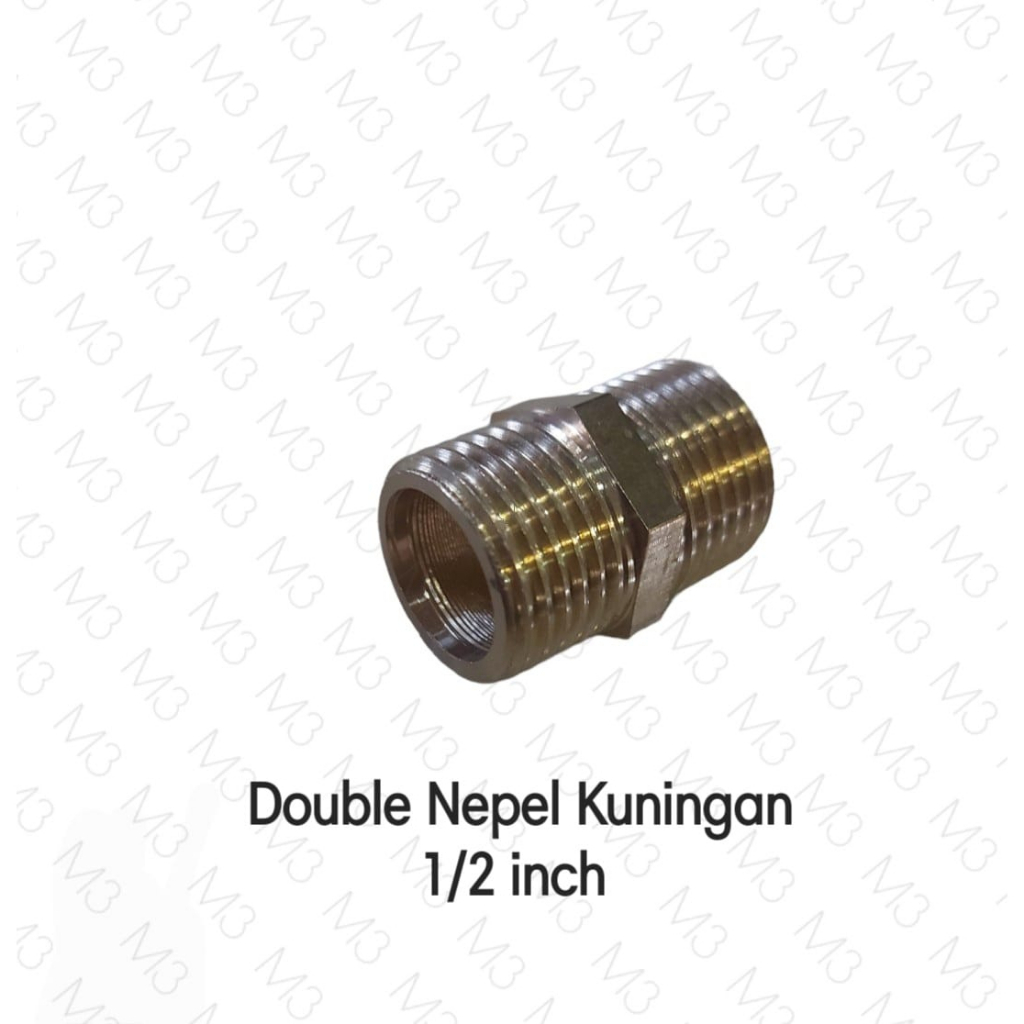 DOUBLE NEPEL KUNINGAN 1/2 INCH