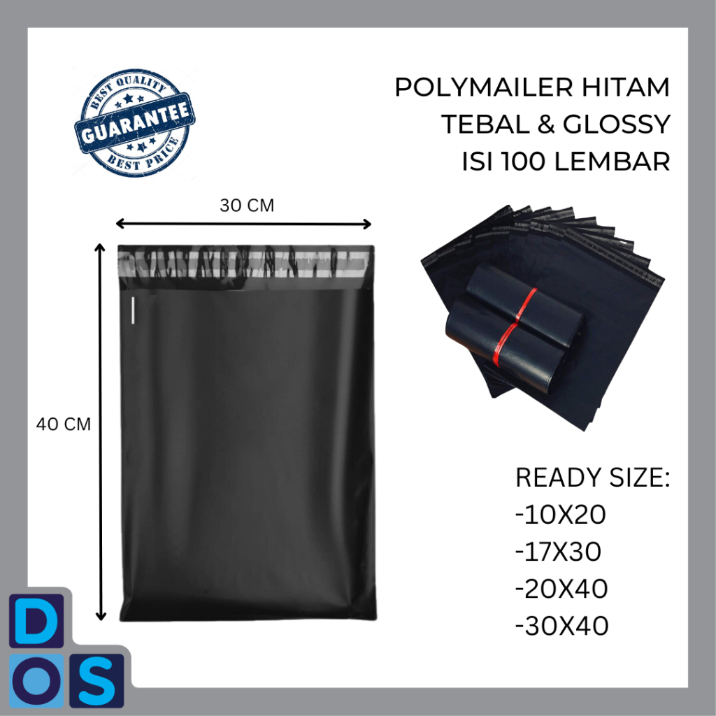 

Polymailer Plastik Hitam Polymailer 30x40 Plastik Packing Olshop 30x40