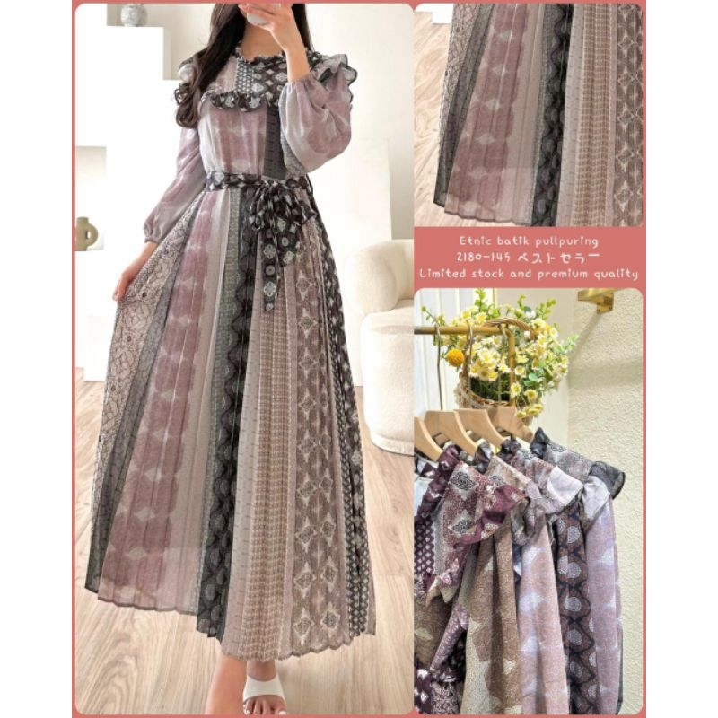 Gamis Plisket Ceruty Premium By Yuna