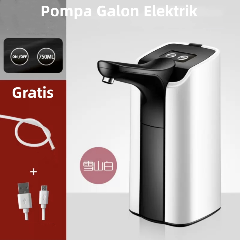 Pompa Galon Elektrik Dispenser Air Minum Pump Charge USB Pompa Air Galon Elektrik Portable Water Electric Pump Premium Rechargeable