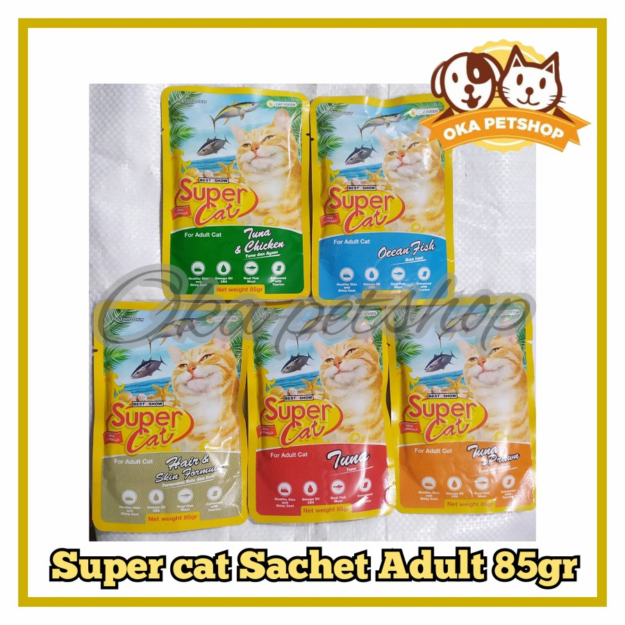 Super Cat Sachet 85gr - Makanan Kucing Super Cat