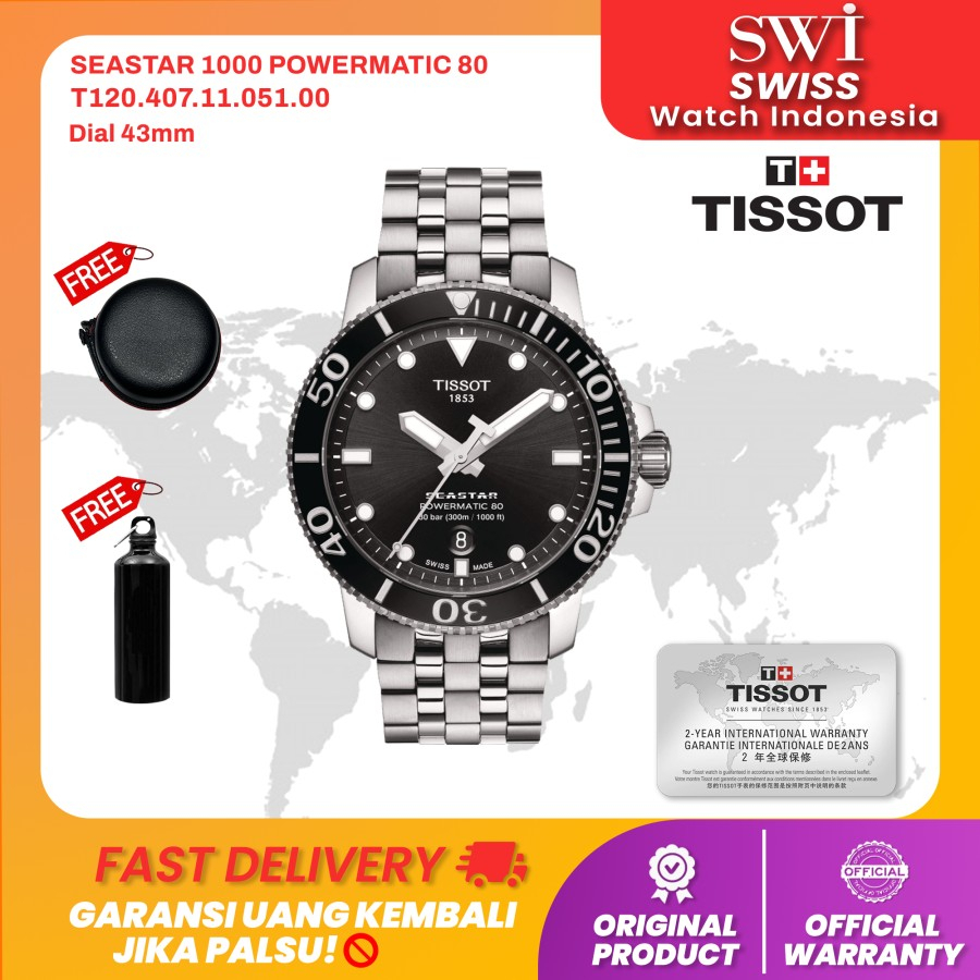 Jam Tangan Pria Analog Tissot T120.407.11.051.00 Seastar 1000