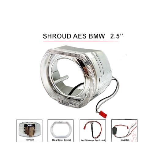 Shroud BMW Projector 2.5 Inch SHROUD BMW MERK AES Projector Projie Motor Mobil