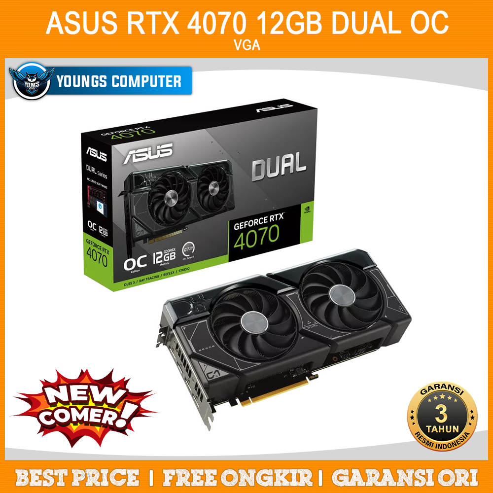 VGA ASUS GeForce RTX 4070 12GB GDDR6X DUAL OC | RTX4070 12G DDR6X