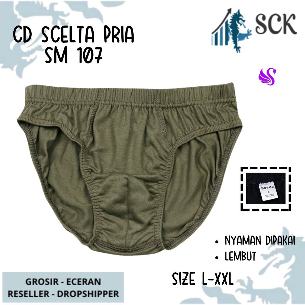 [ISI 3] CD Pria Scelta SM 107 3S / Celana Dalam Cowok CD Laki Scelta - sckmenwear GROSIR