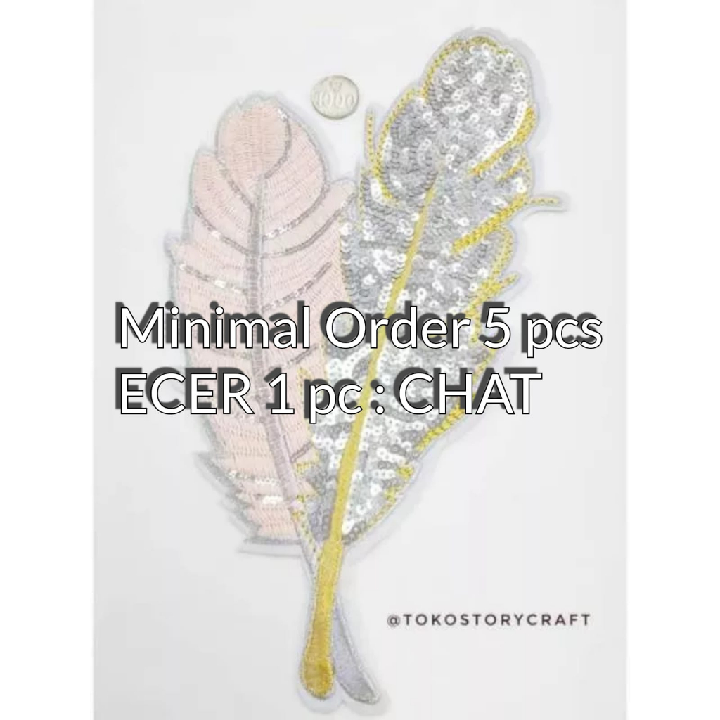 IRON PATCH BIG FEATHER | EMBLEM BULU