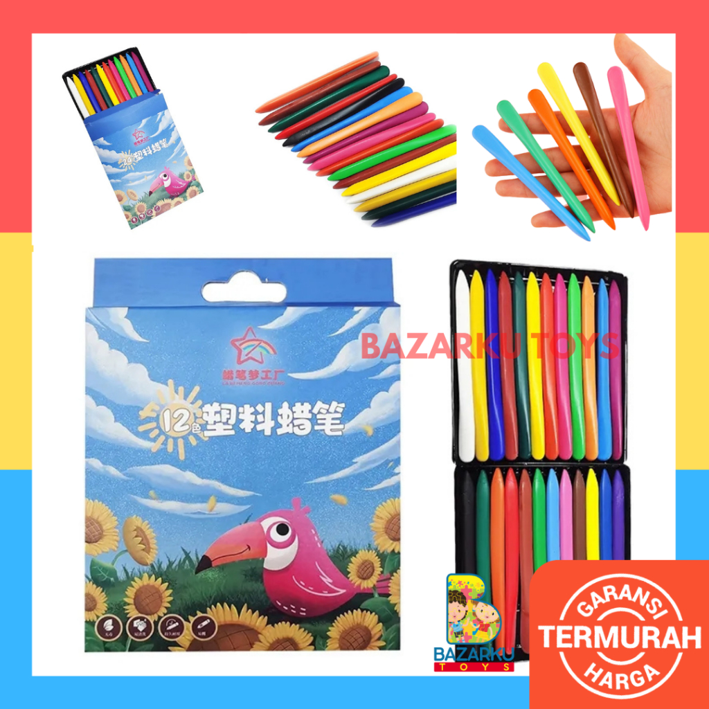 Crayon Anak Hands Clean Crayon Triangular Crayon Anti Kotor Crayon Anak Krayon Anak Crayon Non Toxic