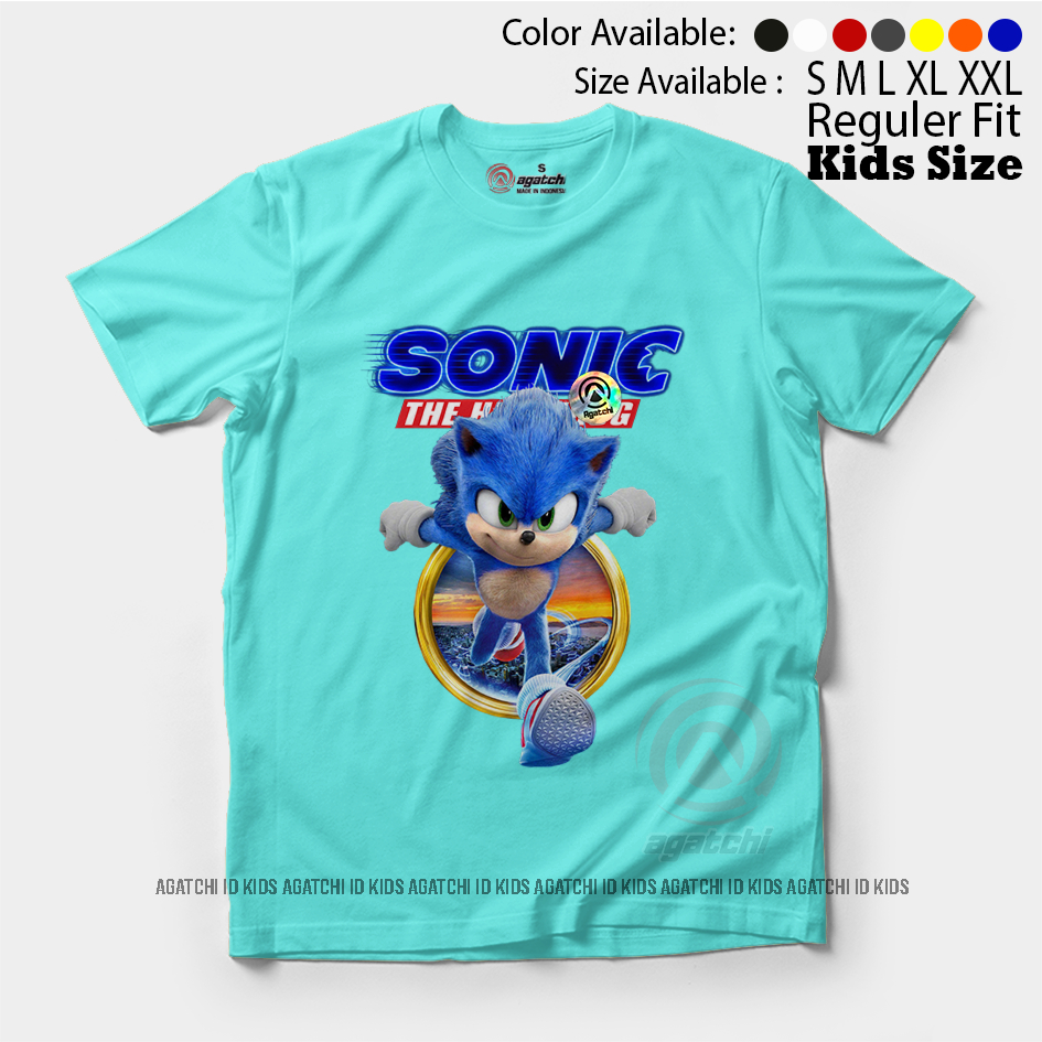 Baju Anak / Kaos Atasan Anak / Kids T Shirt Sonic Hedgehog V2