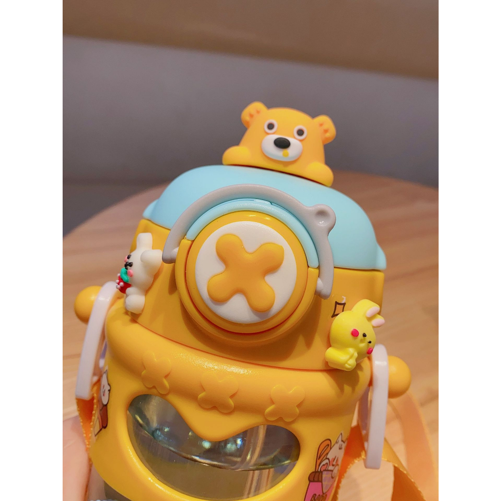 BOTOL MINUM ANAK SWEET KEPALA KARAKTER PLUS STICKER 3D DAN 2D HX-742-700ML dan HX-741-650ML