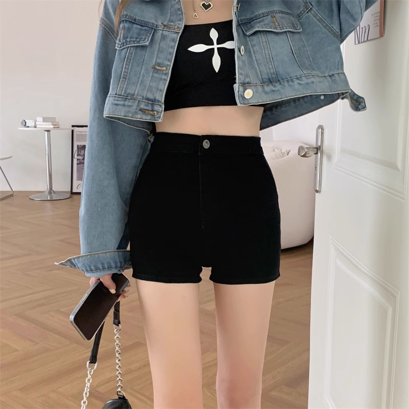 【Cewek_id】Celana jeans pendek korean style wanita hotpants highwaist stretch denim short pants ootd kekinian 2023