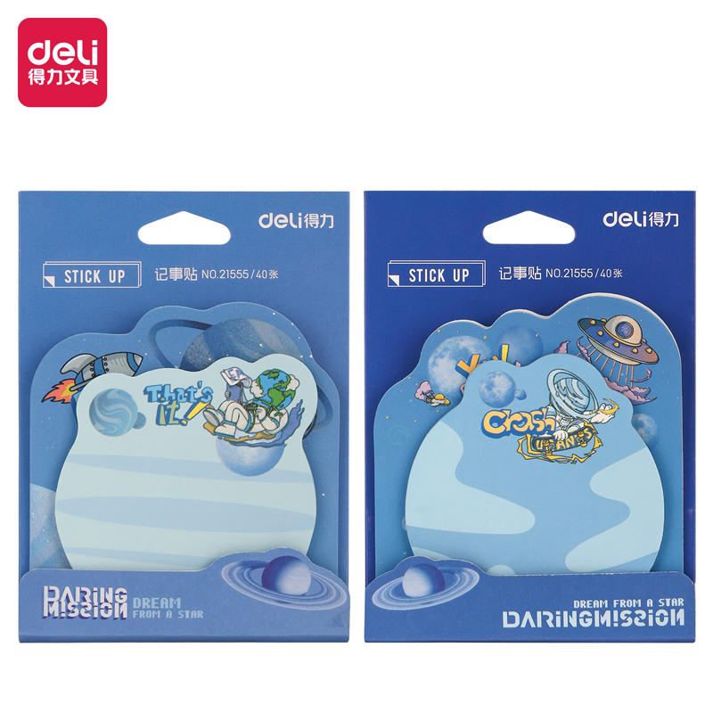 

Deli Memo Tempel / Sticky Notes 2 in 1 Astronaut 40 Lembar 21555