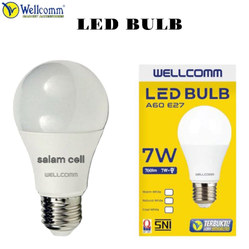 Lampu Led WELLCOMM LED BULB 12W 9W 7W Original Bohlam Garansi 2 Tahun