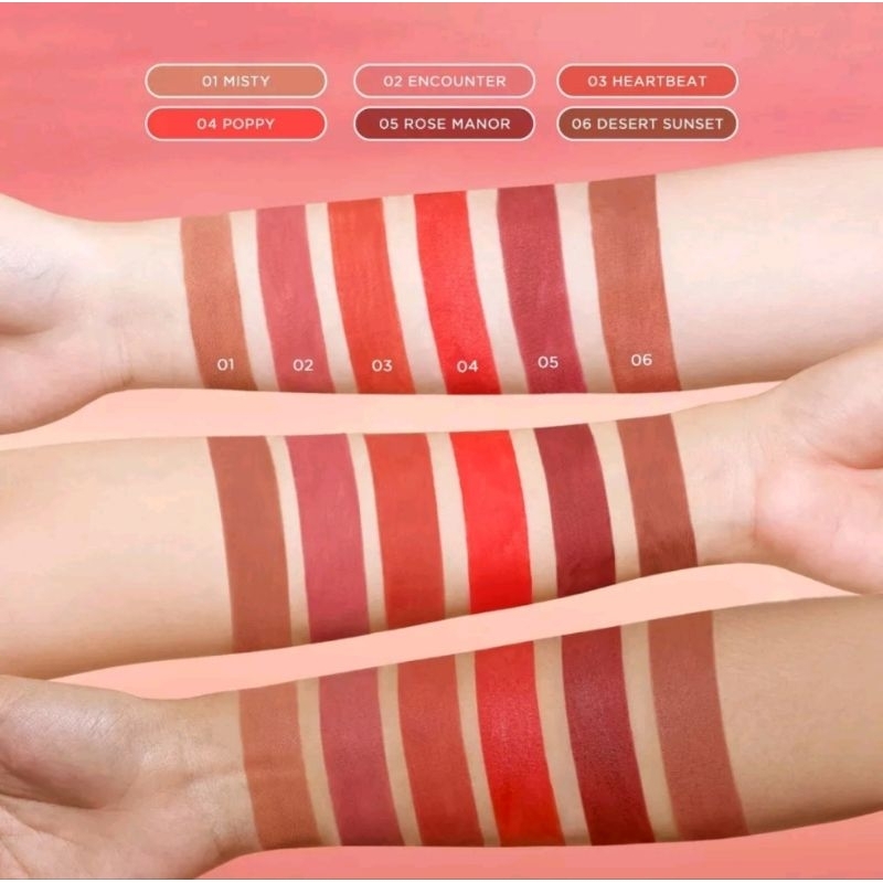 DAZZLE ME Misty Matte Lip Cream / Silky Kiss Lip Matte non Sticky 12 jam tahan air