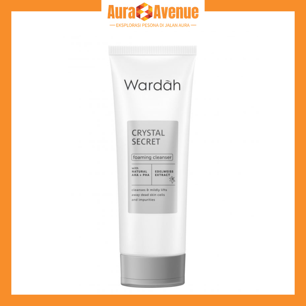 Wardah Crystal Secret Foaming Cleanser AHA + PHA 100 ml | Sabun Cuci Muka Wardah
