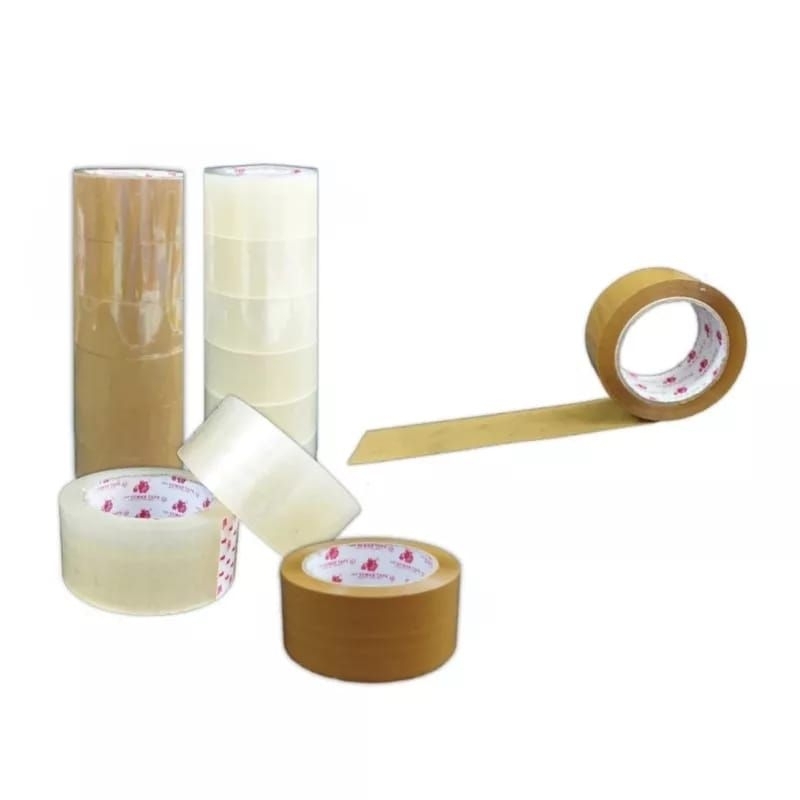 

Lakban OPP Semar 48mm 100 yard Bening / Coklat isolasi lem kuat pereket murah