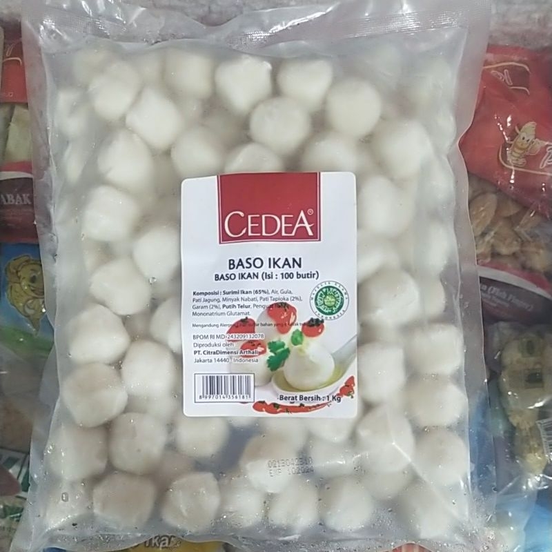 

Cedea premium fish ball Tr 100 baso ikan 1kg bakso ikan