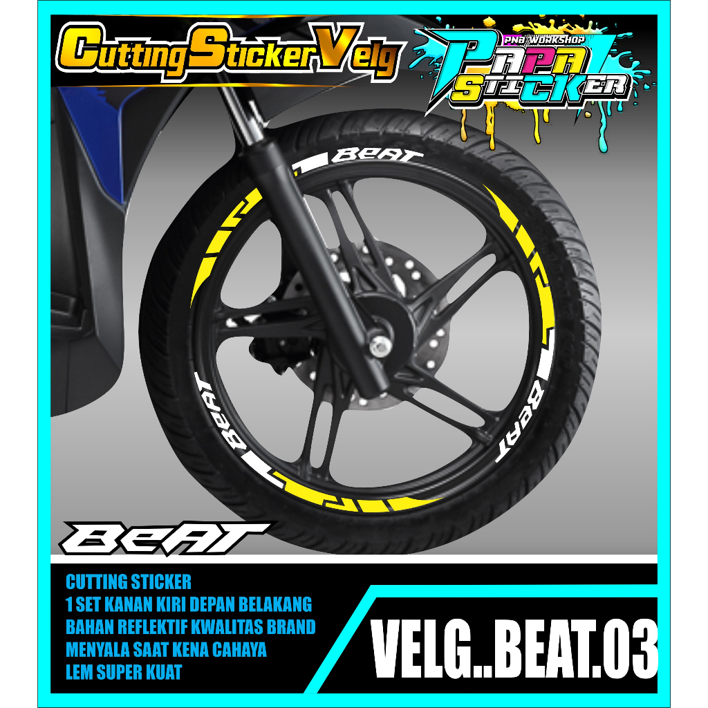 STIKER  VELG BEAT CUTTING STICKER VELG BEAT CUTTING VARIASI 03