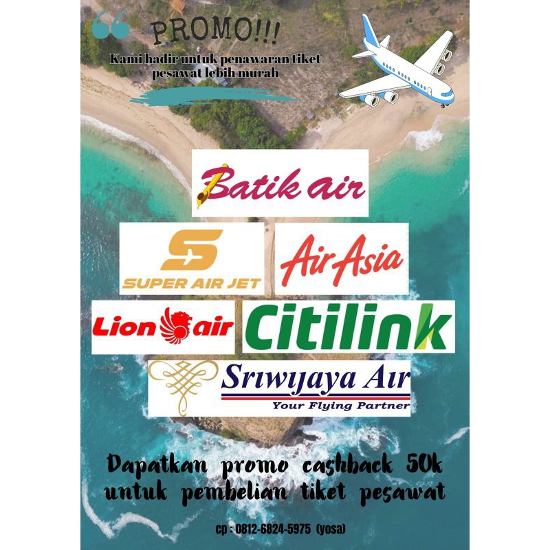 Promo tiket pesawat citilink lion super air jet