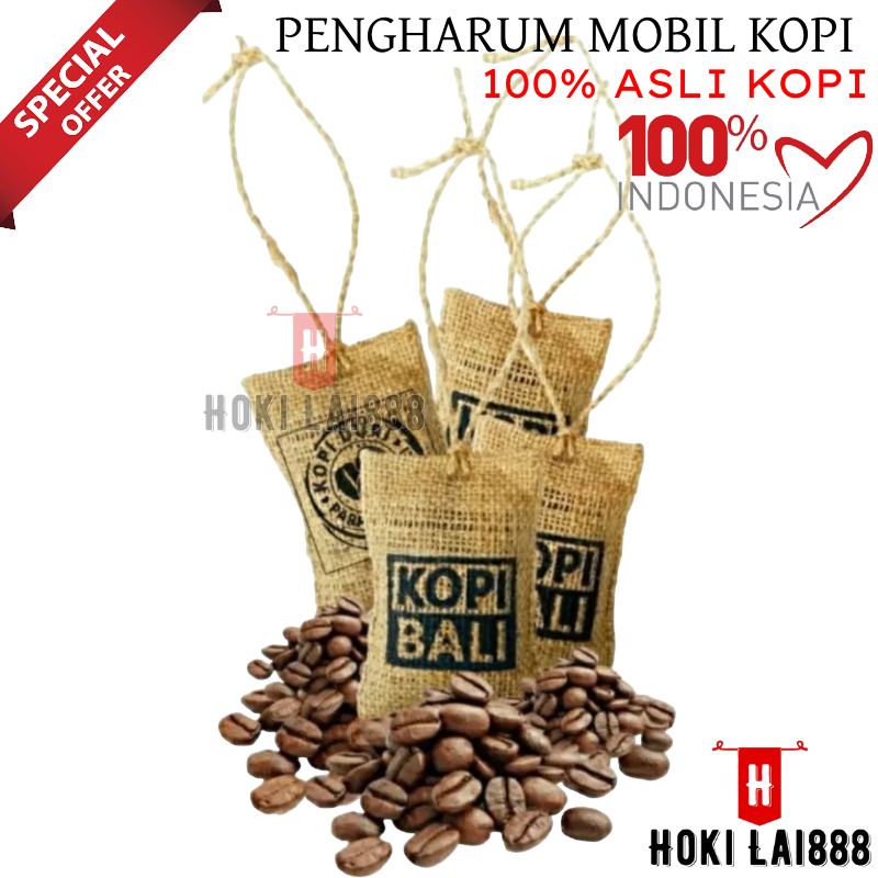 [HKL] PENGHARUM PEWANGI MOBIL RASA KOPI / GANTUNGAN MOBIL BIJI KOPI / PENGHILANG BAU MOBIL GANTUNG / BIJI KOPI BALI / PEWANGI KENDARAAN