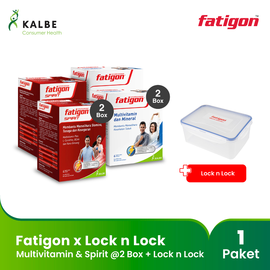 Fatigon Multivitamin &amp; Spirit @ 2 Box x Lock n Lock