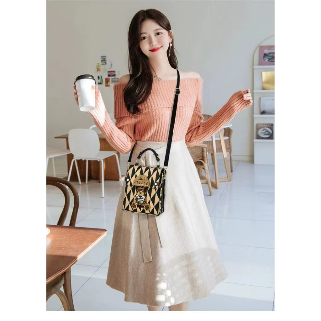 BJ32190 - COFFEE/KHAKI/GREEN/BROWN/BLACK TRIANGEL - TAS SLEMPANG HANDBAG JINJING WANITA FASHION IMPORT MODIS ELEGAN TERMURAH TERLARIS TERBARU BAGSTORE JAKARTA TAS BATAM LT2190 GT2013 ZCJ2929