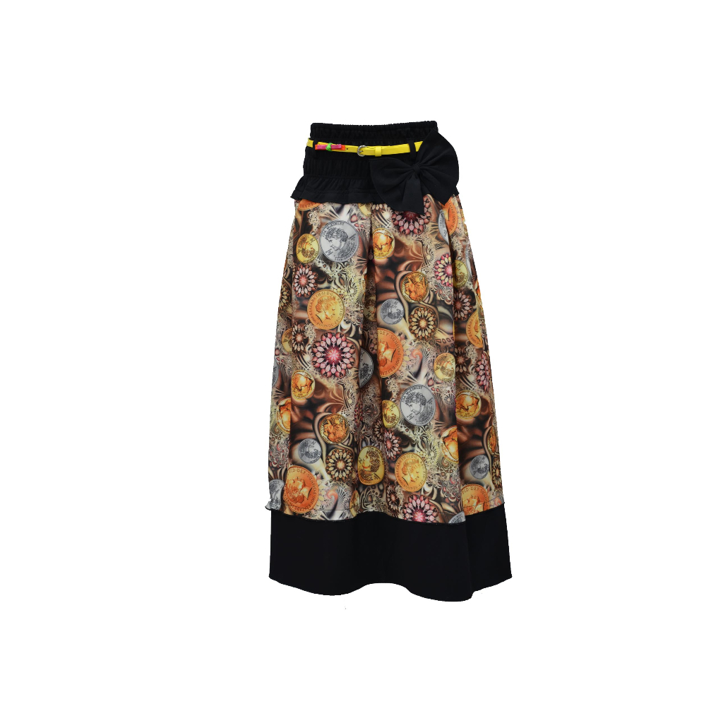 Rok Panjang Anak Perempuan Scuba Printing Premium