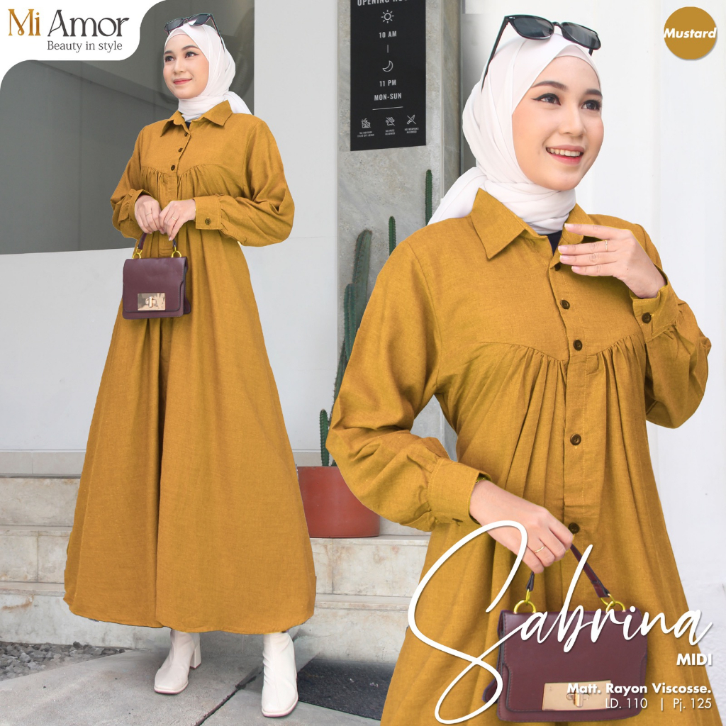 Sabrina Dress Gamis Muslim Original Produk By Mi Amor