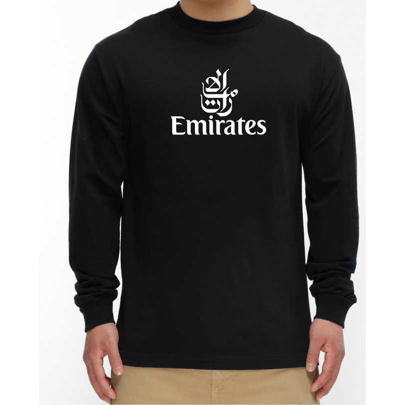 T-SHIRT KAOS LENGAN PANJANG EMIRATES AIR LINES