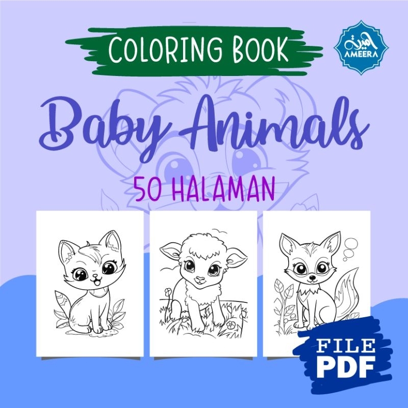 

Mewarnai Baby Animals 50 halaman File PDF