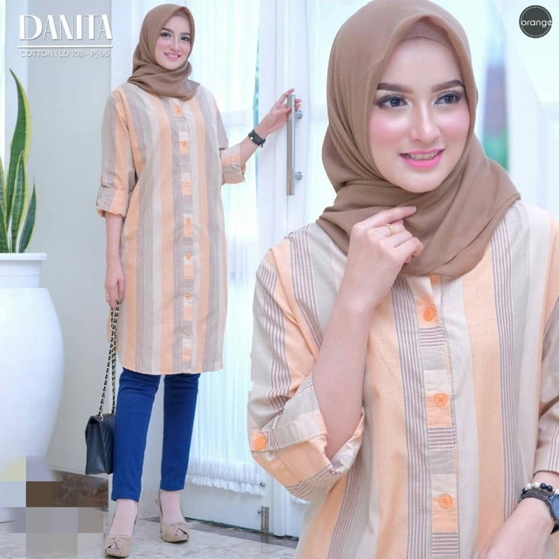 Tunik katun Danita Seri Lengkap Ukuran Ld 100 Ld 110 Ld120