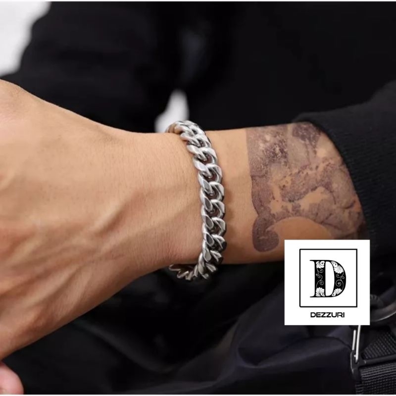 GELANG TITANIUM MODEL RANTAI COWOK ANTI KARAT