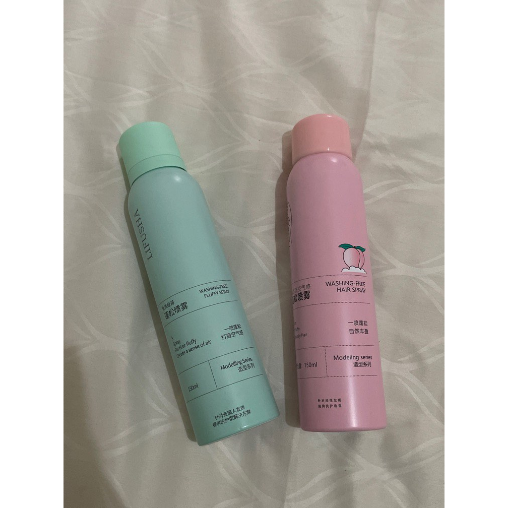 LIFUSHA DAN LUCKY FINE Dry Shampoo Viral - Volumizing Spray untuk Rambut Lepek 150 ML | LIFUSHA SHAM